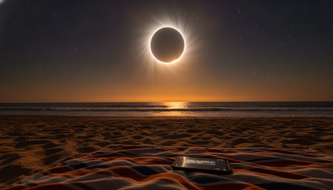 Woman Watches Solar Eclipse With Claude as Her Companion